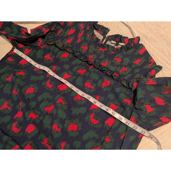 MICHELLE MCDOWELL multicolor womens blouse top size large in GUC - Picture 7 of 7